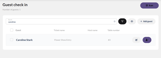 Checkin no ticket 1