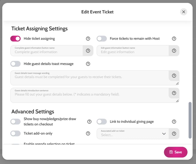 Creating a Sponsorship Package ticket type 1