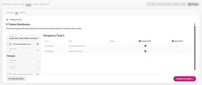 E-ticket communication template 2