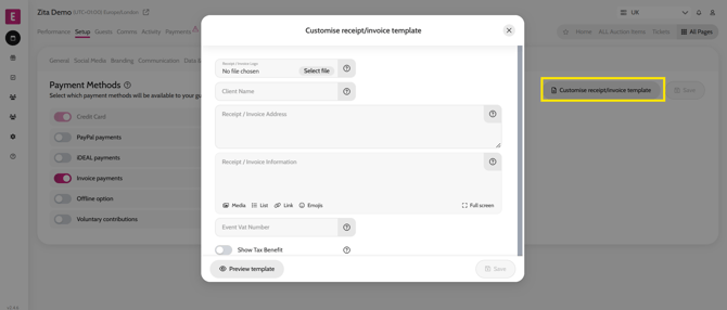 Invoice template