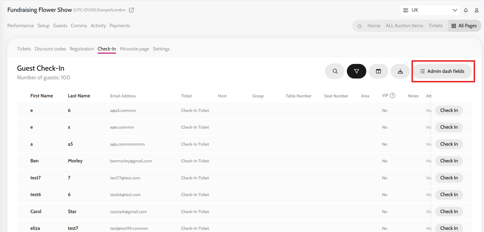 How to select additional fields for Admin Dash view