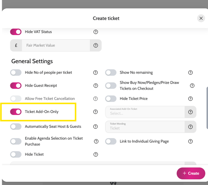 create ticket 1