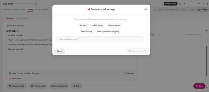generate email picture AI pic