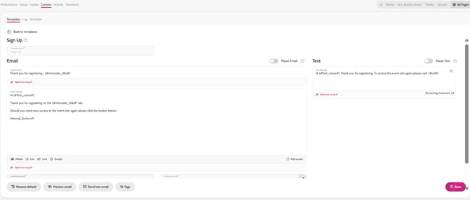 optimizations using AI comms pic