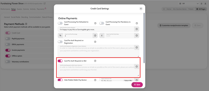 payment fee pre auth 1